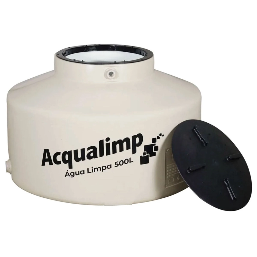 Caixa d Água com Filtro e Boia 500L Água Limpa Acqualimp